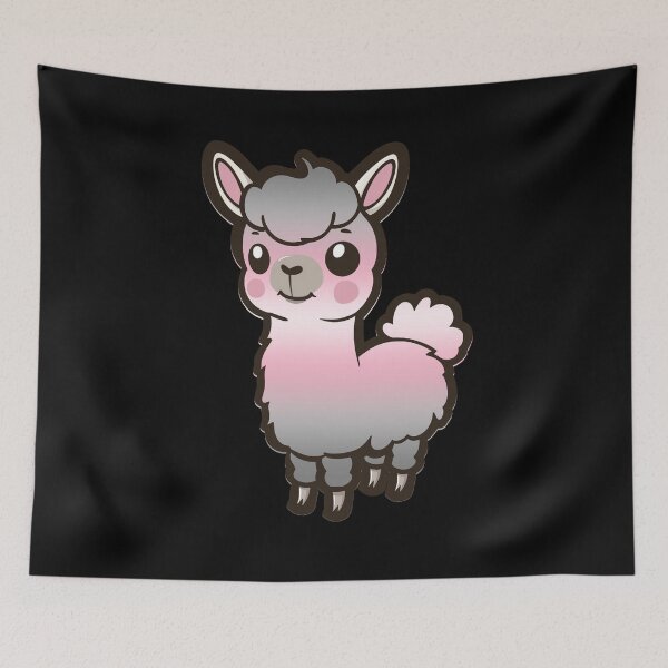 Item preview, Cute Demigirl Pride Flag Llama, Kawaii Demigirl Pride Design  designed and sold by Travelslightly.