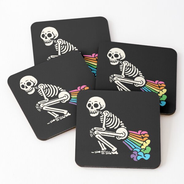 Item preview, Skeleton Farting Rainbows Funny LGBT Fart Joke designed and sold by Designer-Girl.