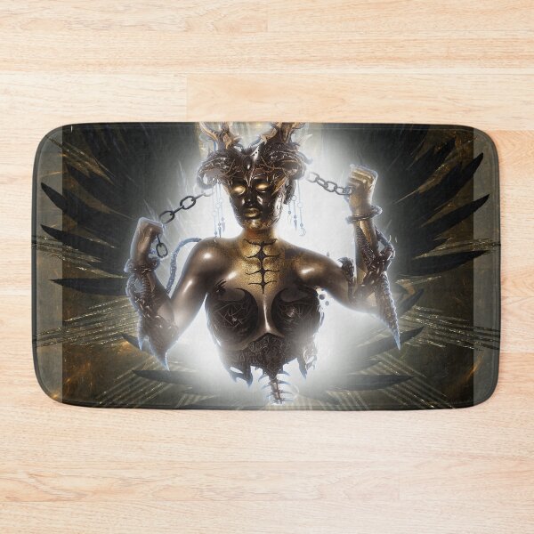 Item preview, Golden death goddess with horns in chains designed and sold by AtraLunaDesign.