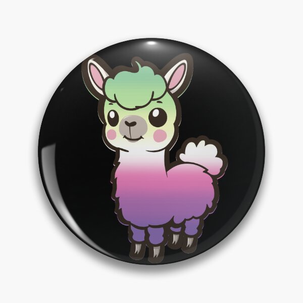 Item preview, Cute Genderfae Pride Flag Llama, Kawaii Genderdoe Pride Design, fae faer genderfaunet  designed and sold by Travelslightly.