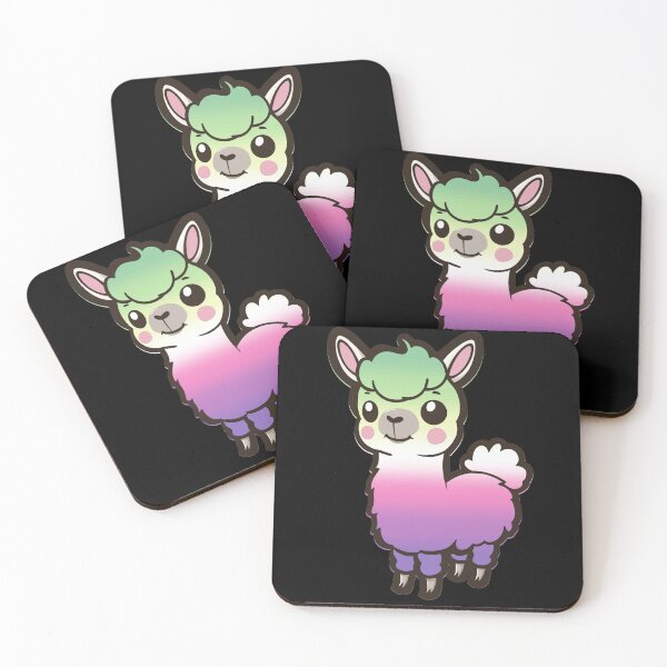 Item preview, Cute Genderfae Pride Flag Llama, Kawaii Genderdoe Pride Design, fae faer genderfaunet  designed and sold by Travelslightly.