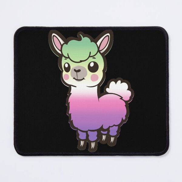 Item preview, Cute Genderfae Pride Flag Llama, Kawaii Genderdoe Pride Design, fae faer genderfaunet designed and sold by Travelslightly.