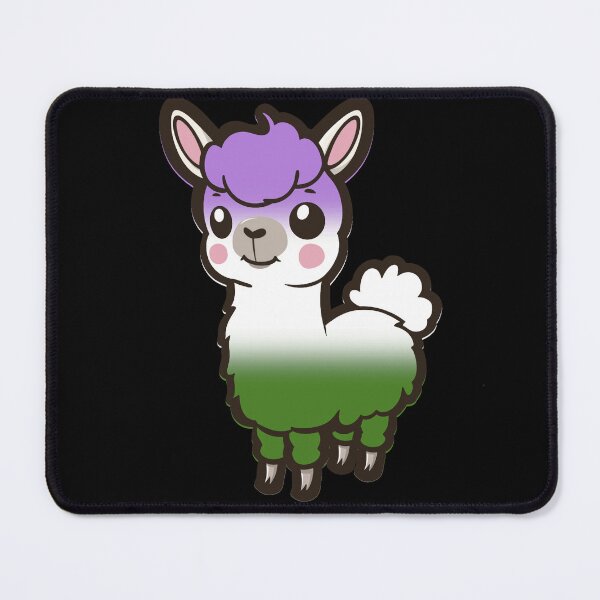 Item preview, Cute Genderqueer Pride Flag Llama, Kawaii Genderqueer Pride Design  designed and sold by Travelslightly.