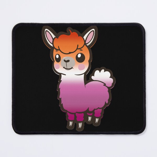 Item preview, Cute Lesbian Pride Flag Llama, Kawaii Lesbian Pride Design designed and sold by Travelslightly.