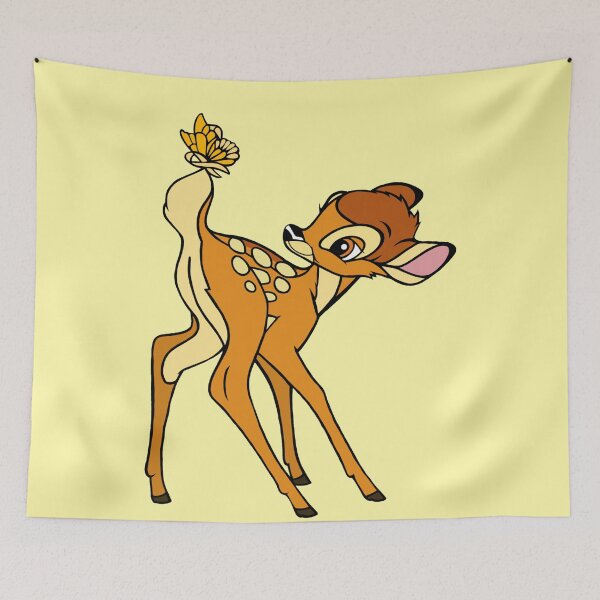 Item preview, Baby Deer With Awareness Ribbon Butterfly On His Tail (Yellow) designed and sold by CaitlynConnor.