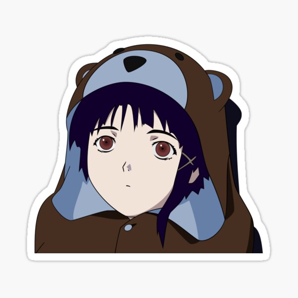 Bear Suit Lain Sticker