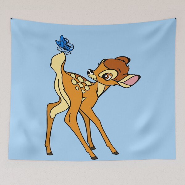Item preview, Baby Deer With Awareness Ribbon Butterfly On His Tail (Blue) designed and sold by CaitlynConnor.