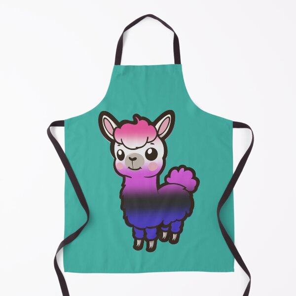 Item preview, Cute Genderfluid Pride Flag Llama, Kawaii Genderfluid Pride Design designed and sold by Travelslightly.