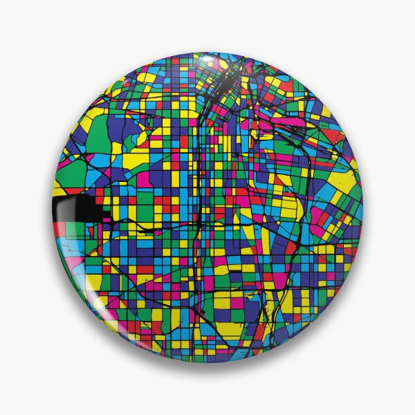 Item preview, Los Angeles City Map - Colorful Abstract Art Print designed and sold by Stadify.