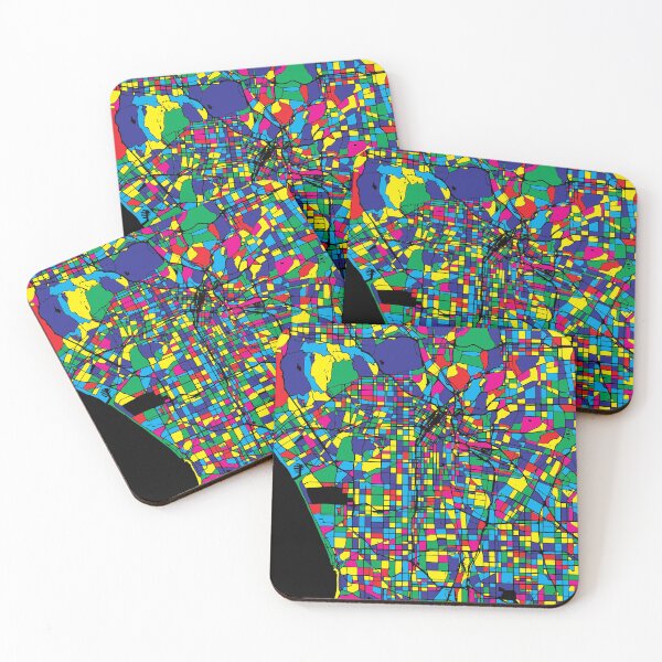 Item preview, Los Angeles City Map - Colorful Abstract Art Print designed and sold by Stadify.