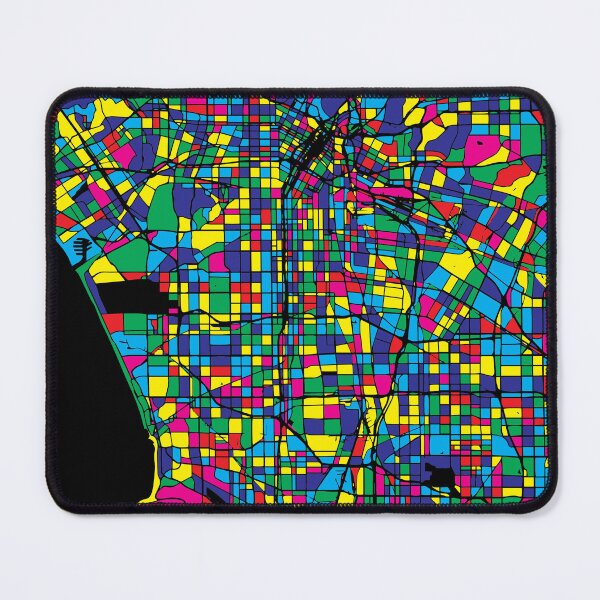 Item preview, Los Angeles City Map - Colorful Abstract Art Print designed and sold by Stadify.