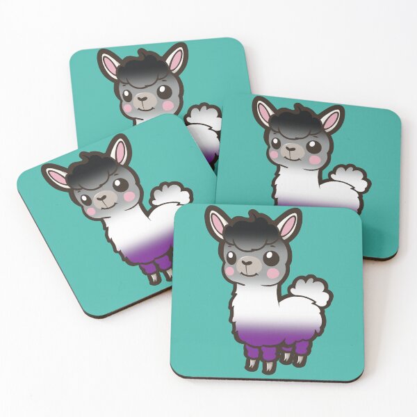 Item preview, Cute Asexual Pride Flag Llama, Kawaii Asexual Pride Design  designed and sold by Travelslightly.