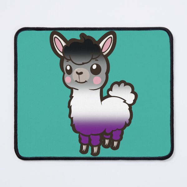Item preview, Llama linda de la bandera del orgullo asexual, diseño del orgullo asexual de Kawaii designed and sold by Travelslightly.