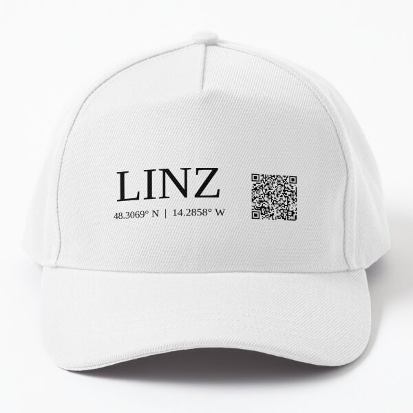 city of linz austria text gps coords - light casquette de baseball