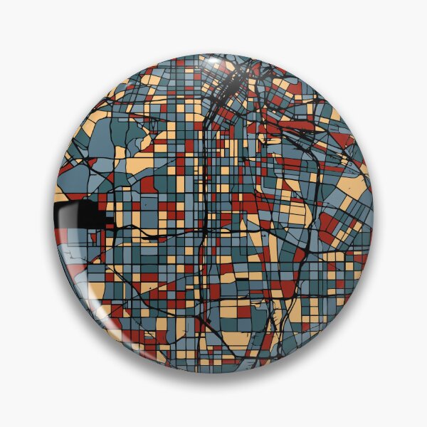 Item preview, Los Angeles City Map - Earthtone Abstract Art Print designed and sold by Stadify.