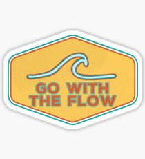Go With the Flow - Vintage Design Sticker