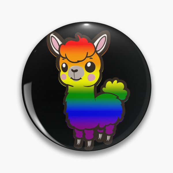 Item preview, Cute LGBTQ Pride Flag Llama, Kawaii Rainbow Pride Design  designed and sold by Travelslightly.