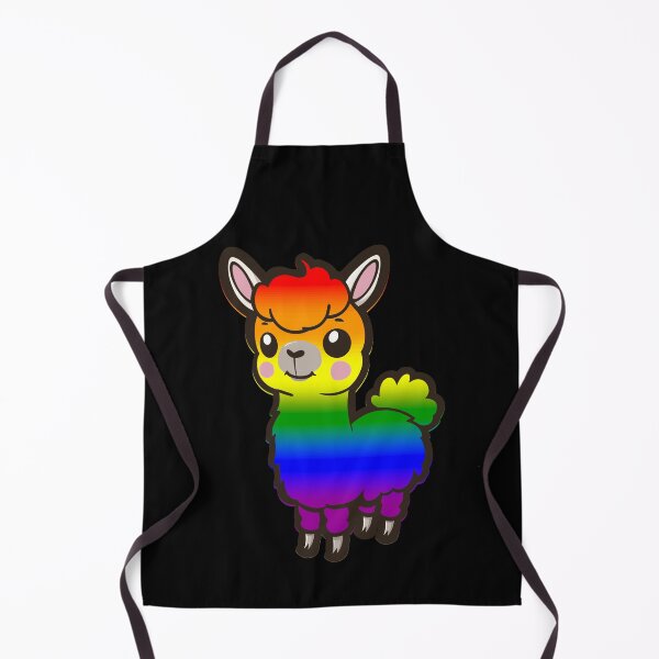 Item preview, Cute LGBTQ Pride Flag Llama, Kawaii Rainbow Pride Design designed and sold by Travelslightly.
