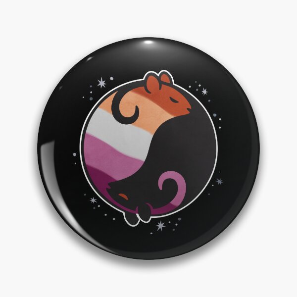 Item preview, Lesbian Rat Yin Yang LGBT Gay Pride Flag designed and sold by Clara Hollins.