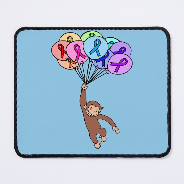 Item preview, Monkey Hanging on to Floating Awareness Ribbon Balloons  designed and sold by CaitlynConnor.