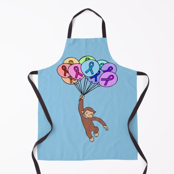 Item preview, Monkey Hanging on to Floating Awareness Ribbon Balloons  designed and sold by CaitlynConnor.