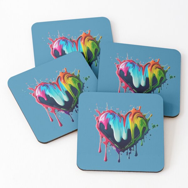 Item preview, Beautiful Spilled Paint Heart designed and sold by Travelslightly.