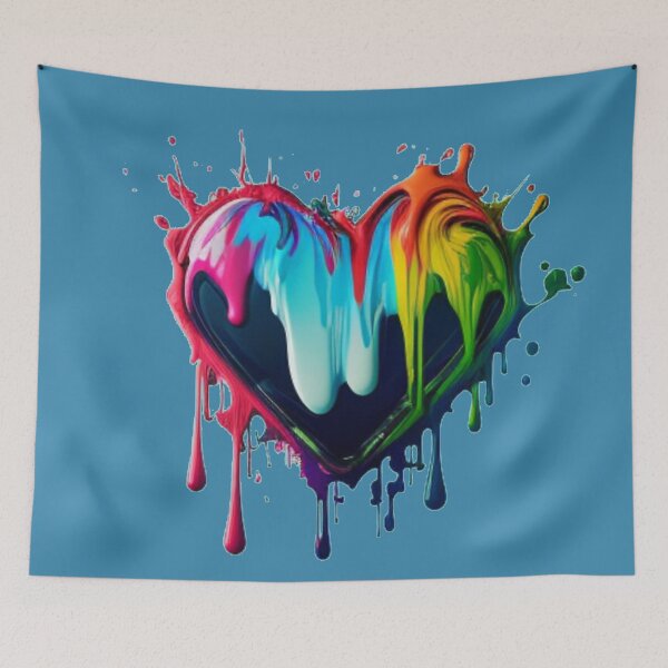 Item preview, Beautiful Spilled Paint Heart designed and sold by Travelslightly.