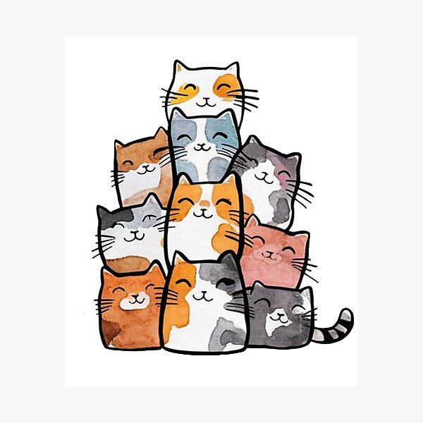 Item preview, Stack Of Adorable Cats designed and sold by Krieghorn.
