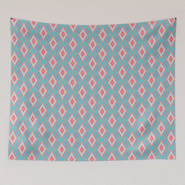 Item preview, Geometric Sunset on Sea Colorful Diamonds and Zigzags designed and sold by Triplicate Limited.