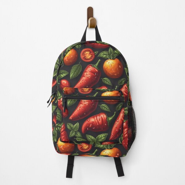 Item preview, Spicy Peppers & Hot Sauce Icon on Dark Background designed and sold by amortka.