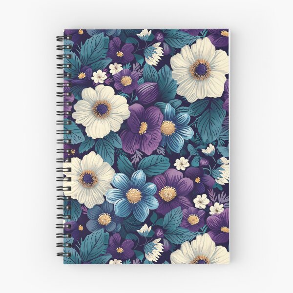 Item preview, Deep Lila & Teal Floral Seamless Patterns designed and sold by amortka.