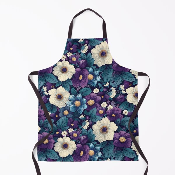Item preview, Deep Lila & Teal Floral Seamless Patterns designed and sold by amortka.
