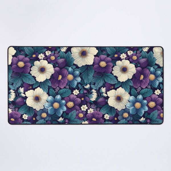 Item preview, Deep Lila & Teal Floral Seamless Patterns designed and sold by amortka.