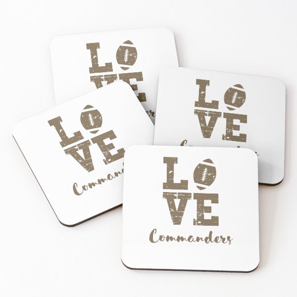 Item preview, Gold Color Football Love Commanders designed and sold by IssaraStudio.
