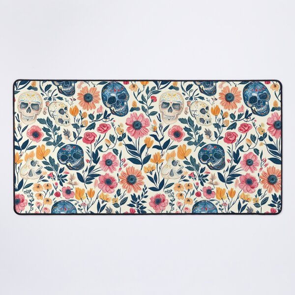 Item preview, Vintage Botanical Craft Paper with Colorful Cinco de Mayo Skulls designed and sold by amortka.