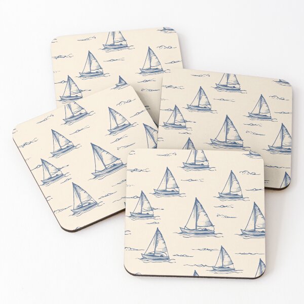 Item preview, Vintage Minimal Sail Boat Pattern - Light Blue Stationery designed and sold by amortka.