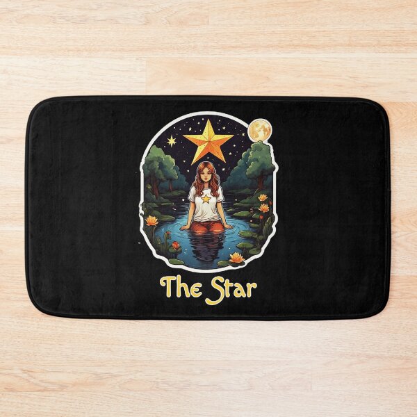 Item preview, Major Arcana The Star Tarot Card Pond Girl - Hope and Good Luck designed and sold by Pixel Waite.