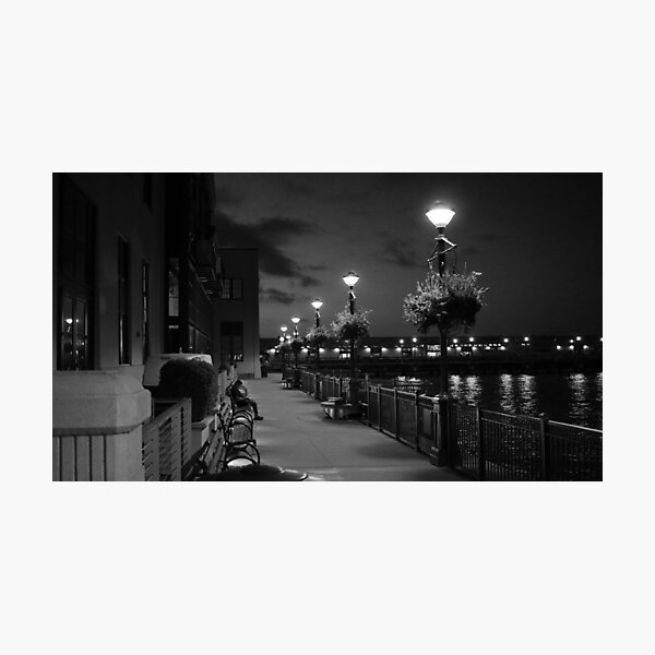 Man on Bench Photographic Print