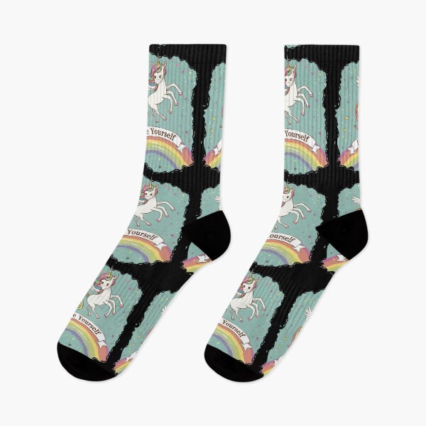 Item preview, be yourself unicorn on rainbow designed and sold by FluxDesigner.