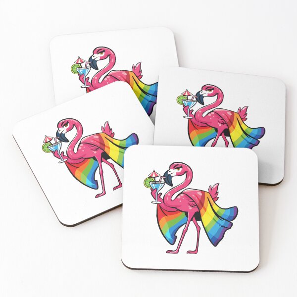 Item preview, Pink Flamingo LGBTQ Pride Summer Tropical designed and sold by Designer-Girl.