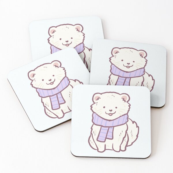 Item preview, Ferret wearing purple scarf  designed and sold by Artofmayara.