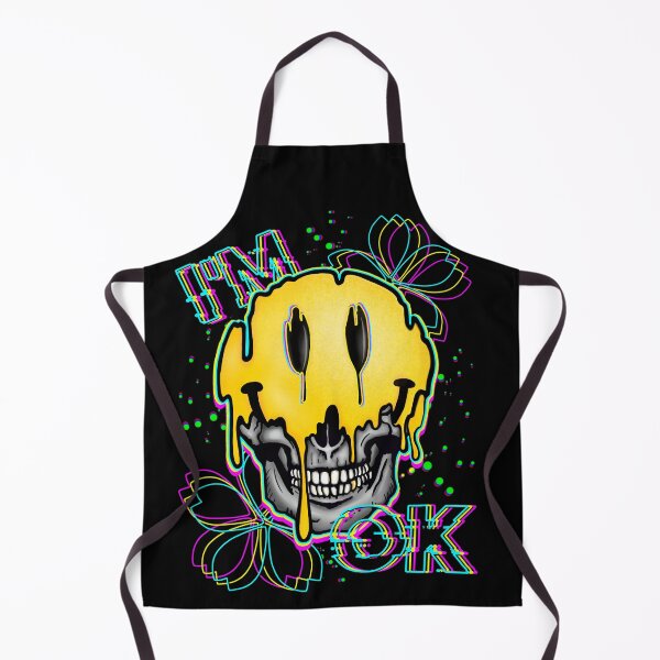 Item preview, I'm Ok - Skull Glitch melting Smile designed and sold by Roysdisturbia.