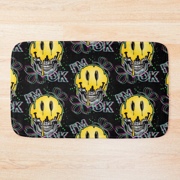 Item preview, I'm Ok - Skull Glitch melting Smile designed and sold by Roysdisturbia.