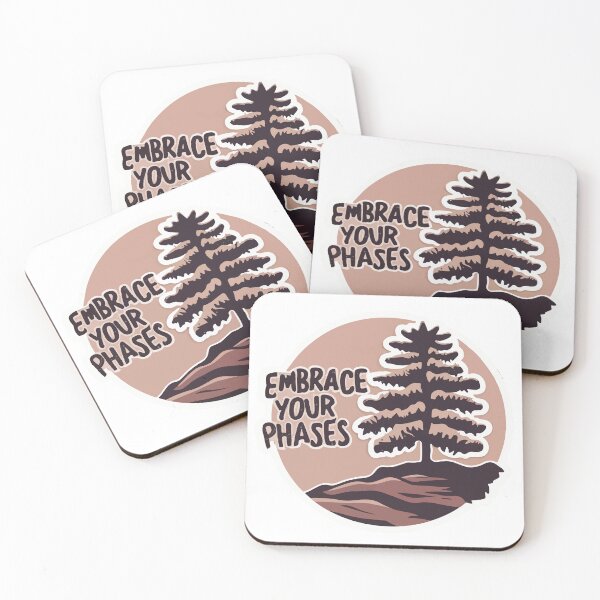 Item preview, Embrace Your Phases Full Moon Pine Tree Minimalist Design designed and sold by NiftyWrx.