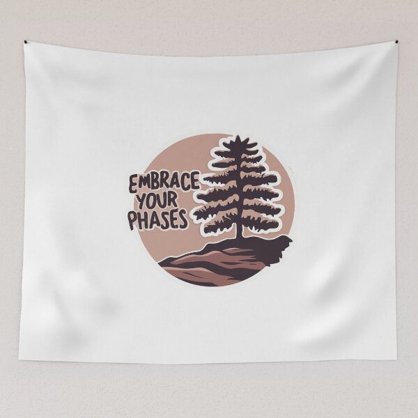 Item preview, Embrace Your Phases Full Moon Pine Tree Minimalist Design designed and sold by NiftyWrx.