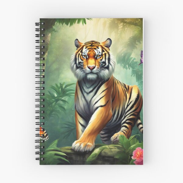 Item preview, Tiger and butterfly, plants, flowers, nature, pagoda, China designed and sold by Sugar Wisdom .