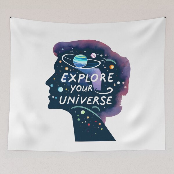 Item preview, Explore Your Universe - Spiritual Silhouette Watercolor Design designed and sold by NiftyWrx.