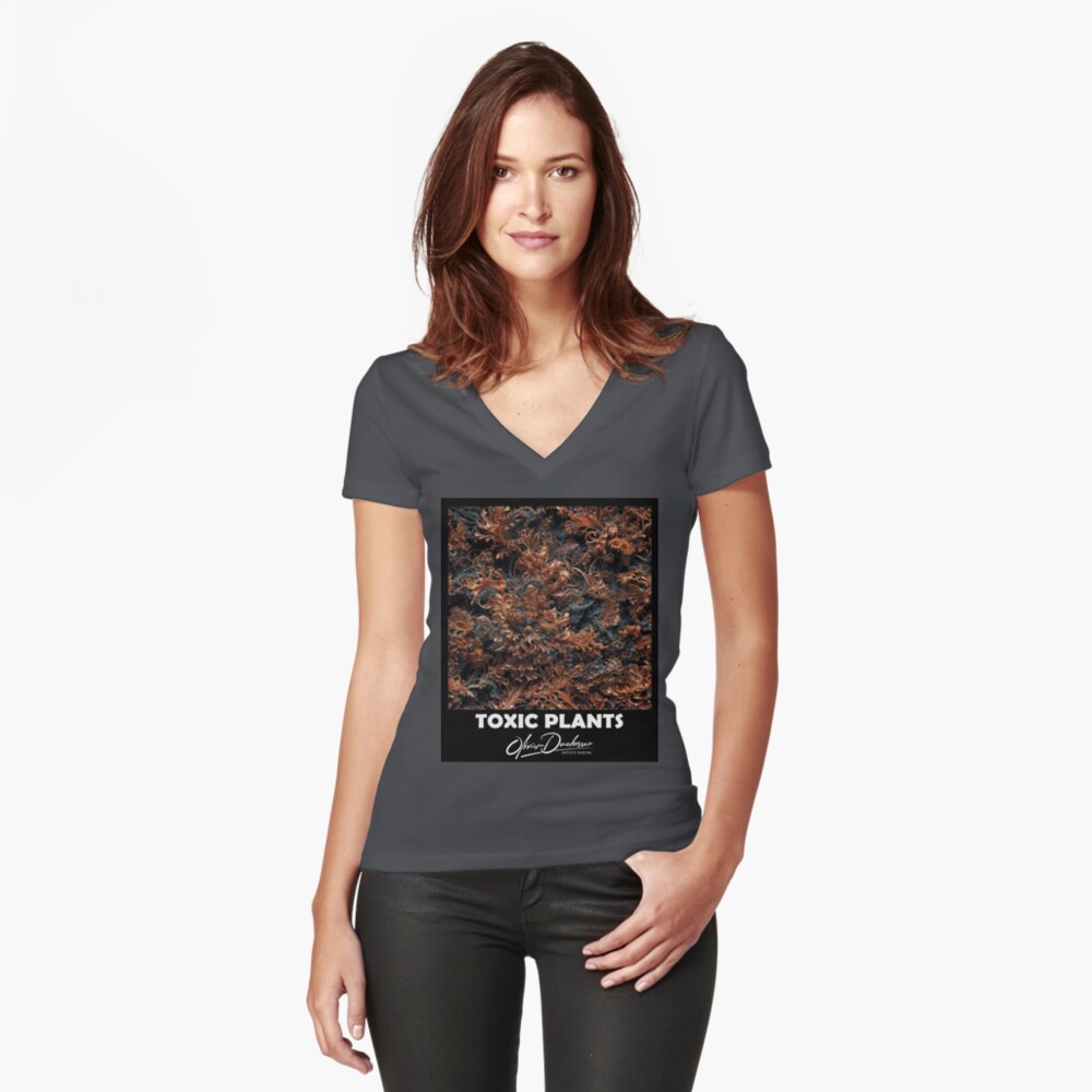 Aperçu de l'œuvre T-shirt moulant col V créée et vendue par oduchossoir.