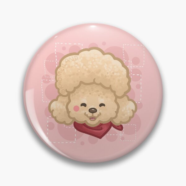 Item preview, Beige Afro Poodle Dog wearing Red Scarf designed and sold by Khotekmei.