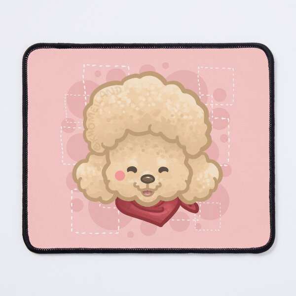 Item preview, Beige Afro Poodle Dog wearing Red Scarf designed and sold by Khotekmei.